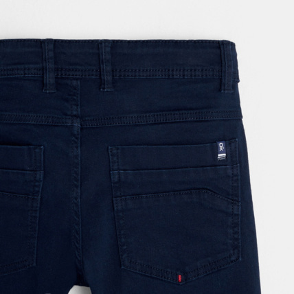 Avis Bermuda slim en toile hyper-stretch bleu garçon OKAIDI 5