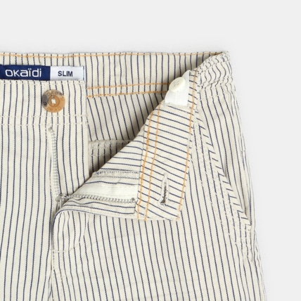 Avis Bermuda slim en toile bleu garçon OKAIDI 3
