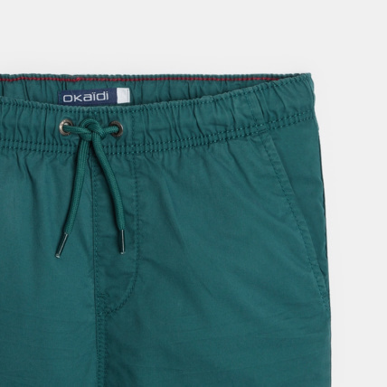 Avis Bermuda slim en toile unie vert garçon OKAIDI 3