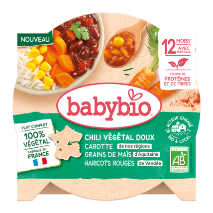 Avis Chili Végétal Doux - Carotte, Maïs et Haricots Rouges Babybio 1