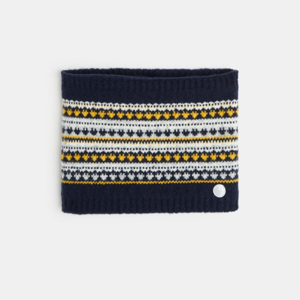 Avis Tour de cou en tricot à motifs scandinaves gris garçon OKAIDI 1