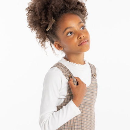 Avis T-shirt côtelé broderie cœur blanc fille OKAIDI 1