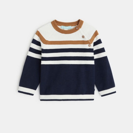 Avis Pull tricot maille rayée OBAÏBI 1