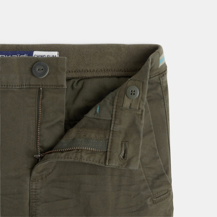 Avis Pantalon cargo coupe slim en toile vert garçon OKAIDI 2