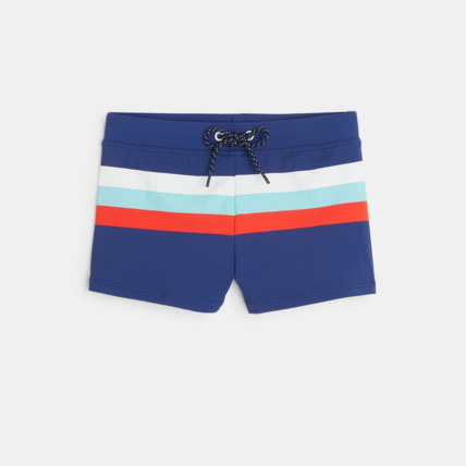 Avis Boxer de bain rayé bleu garçon OKAIDI 1
