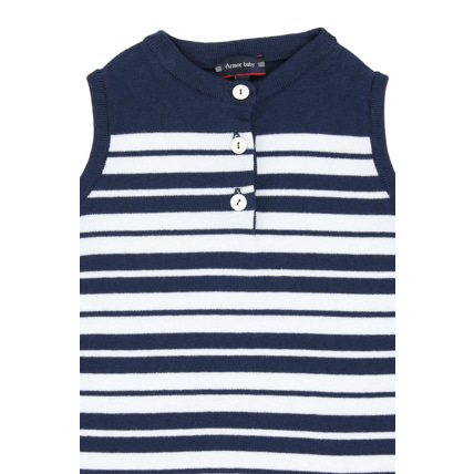 Avis Robe rayée Baby - coton - Marine Deep/Milk ARMOR-LUX 2