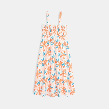 Avis Robe imprimée à smocks orange fille OKAIDI 4