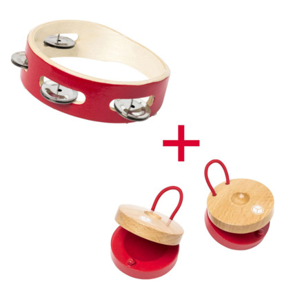 Avis Lot Tambourin cymbalettes et paire de castagnettes Oxybul 1