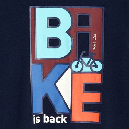 Avis T-shirt manches longues motif vélo bleu garçon OKAIDI 2