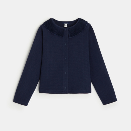 Avis Cardigan à col collerette bleu fille OKAIDI 1
