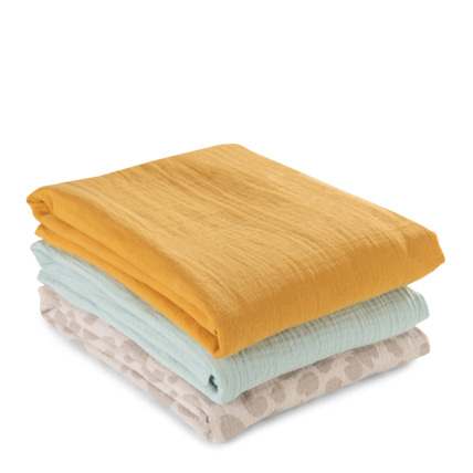 Avis Set de 3 couvertures universelles en mousseline Cuddle N Clean Hauck 1
