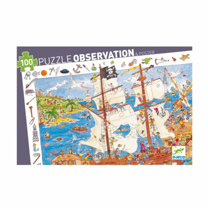Avis Puzzle observation Pirates 100 pièces DJECO 1