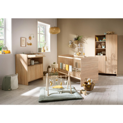 Avis Chambre Trio Azur Lit bébé évolutif + Commode + Armoire Sauthon 1