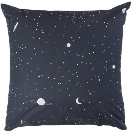 Avis Taie d'oreiller pur coton imprimé constellations et lion cosmonaute cosmic CARRE BLANC 2