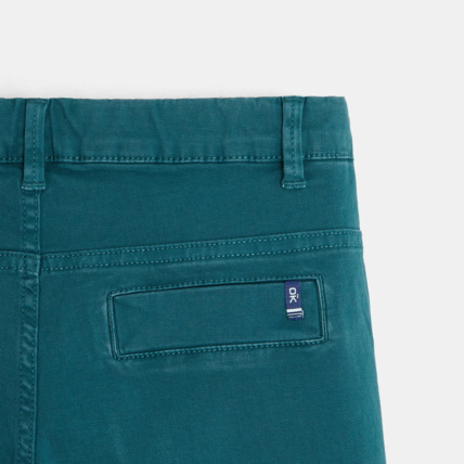 Avis Bermuda slim en toile unie bleu garçon OKAIDI 4