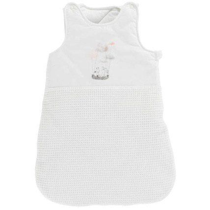 Avis Gigoteuse percale et nid d'abeille en coton biologique imprimée animaux Imagine CARRE BLANC 1