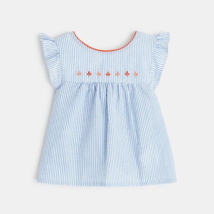 Avis Blouse rayée style seersucker OBAÏBI 1