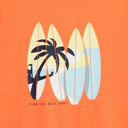 Avis T-shirt manches courtes à motif orange garçon OKAIDI 3