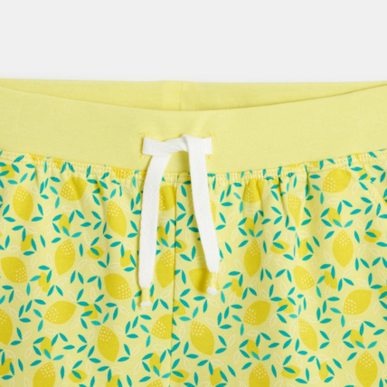 Avis Short en jersey imprimé "citrons" vert fille OKAIDI 3