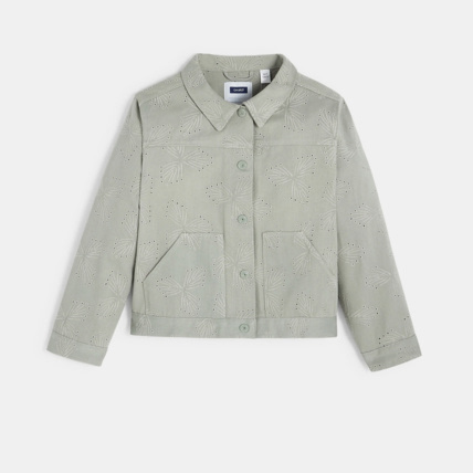 Avis Veste en broderie anglaise vert fille OKAIDI 1