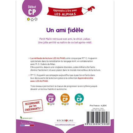 Avis Livre Un ami fidèle - Apprendre à lire avec Les Alphas ÉDITIONS RÉCRÉALIRE 3