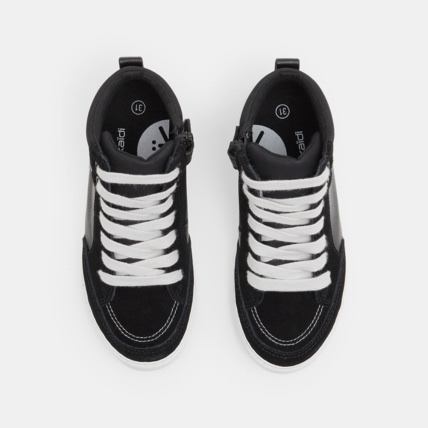 Avis Baskets mid mix matières à lacets noires garçon OKAIDI 2