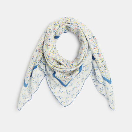 Avis Foulard imprimé en popeline bleu fille OKAIDI 1