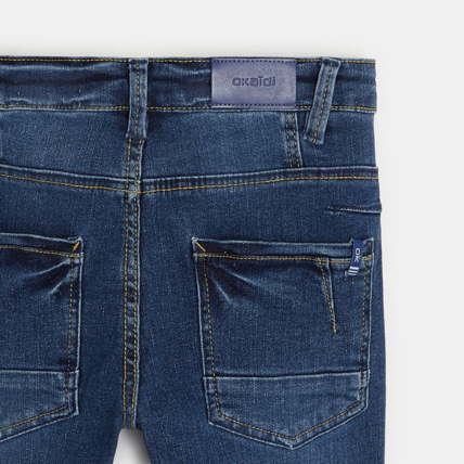 Avis Jeans skinny ultra-résistant bleu garçon OKAIDI 3
