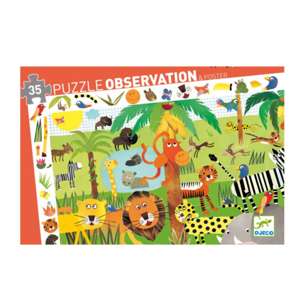 Avis Puzzle observation La jungle 35 pièces DJECO 1