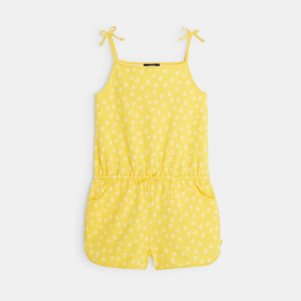 Avis Combishort en jersey imprimé jaune fille OKAIDI 2