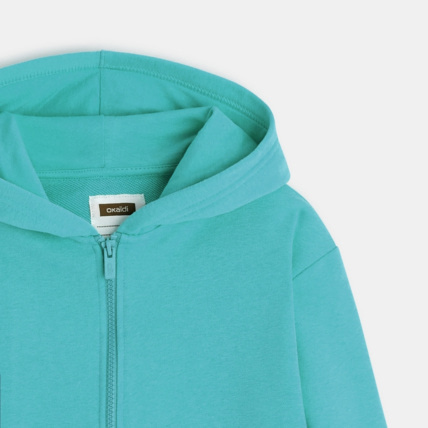 Avis Sweat zippé à capuche bleu garçon OKAIDI 2