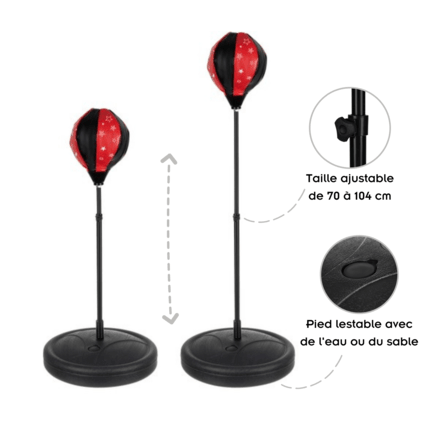 Avis Set de boxe punching ball avec sac de frappe et gants PIO ISO TRADE 3
