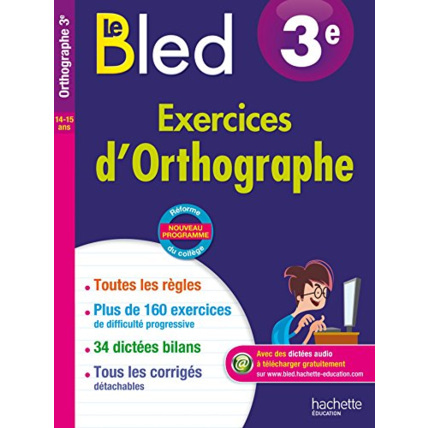 Avis Cahier Bled - Français 3e - Nouveau programme 2016 Hachette Éducation 1