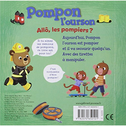 Avis Pompon l'ourson : Allô, les pompiers ? GALLIMARD JEUNESSE 2