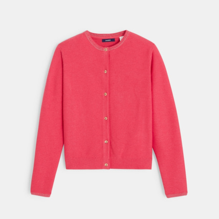 Avis Gilet boutonné rose fille OKAIDI 1