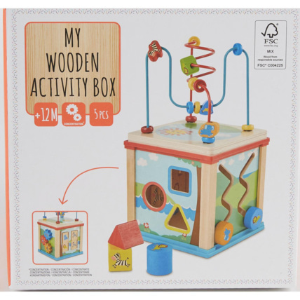 Jouet bois Cube d activites en bois