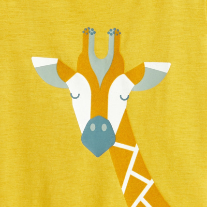 Avis T-shirt motif girafe jaune fille OKAIDI 2