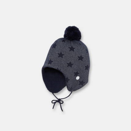 Avis Bonnet doublé polaire étoiles jacquard bleu fille OKAIDI 1