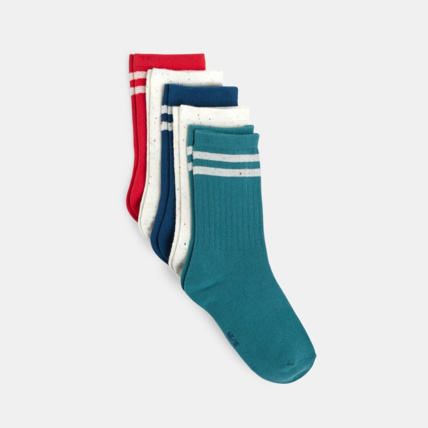 Avis Chaussettes côtelées (lot de 5) rouges garçon OKAIDI 1