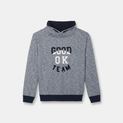 Avis Sweat-shirt à message bleu garçon OKAIDI 1