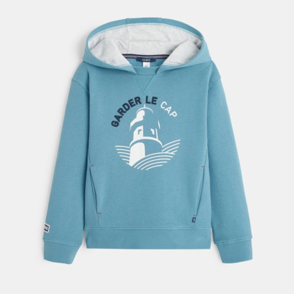 Avis Sweat-shirt à capuche fourrée bleu garçon OKAIDI 1