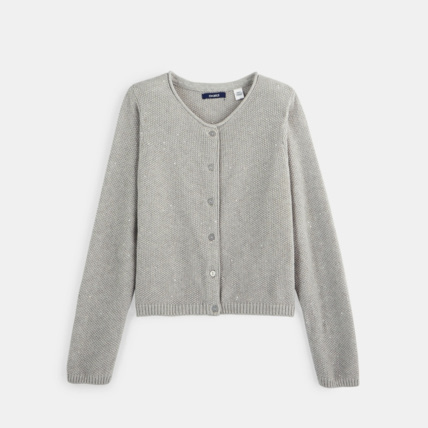 Avis Gilet à sequins gris fille OKAIDI 1