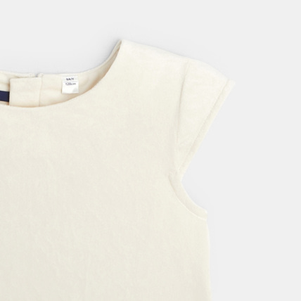 Avis Robe en velours maille pailletée blanche fille OKAIDI 4