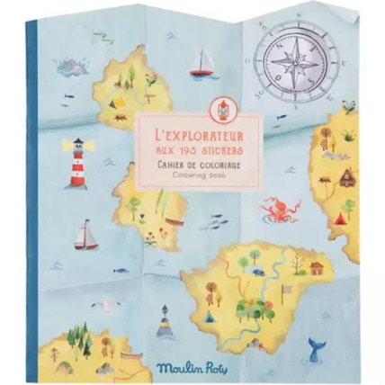 Avis Cahier de coloriage avec 195 stickers L'explorateur moulin Roty 1