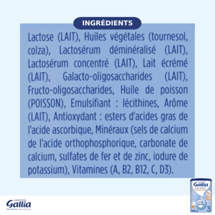 Avis Lait Calisma Croissance 3 Laboratoire Gallia 4