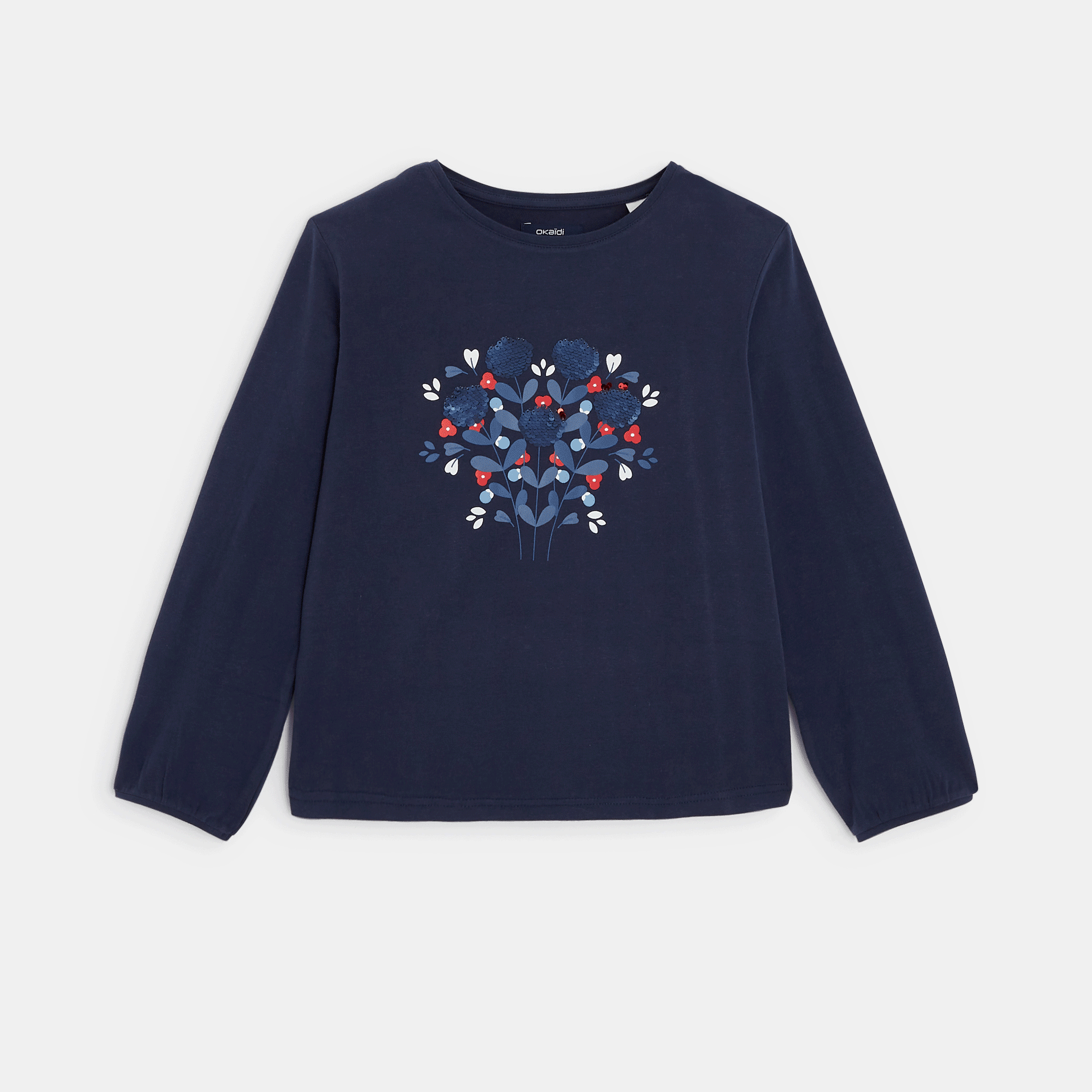 Avis T-shirt à sequins magiques bleu fille OKAIDI 5