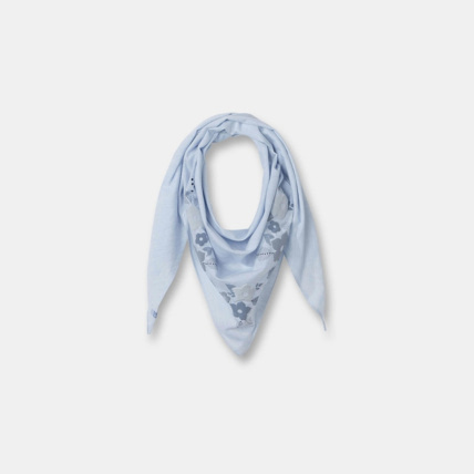 Avis Foulard triangle imprimé bleu fille OKAIDI 1