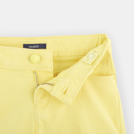 Avis Short en toile jaune fille OKAIDI 4