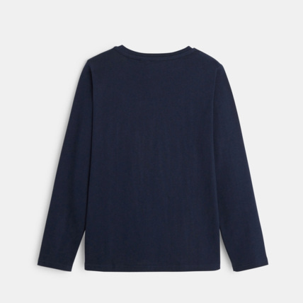 Avis T-shirt manches longues à sequins magiques bleu garçon OKAIDI 3