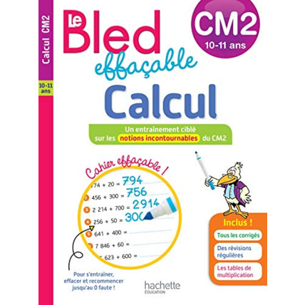 Avis Bled effaçable Calcul CM2 Hachette Éducation 1